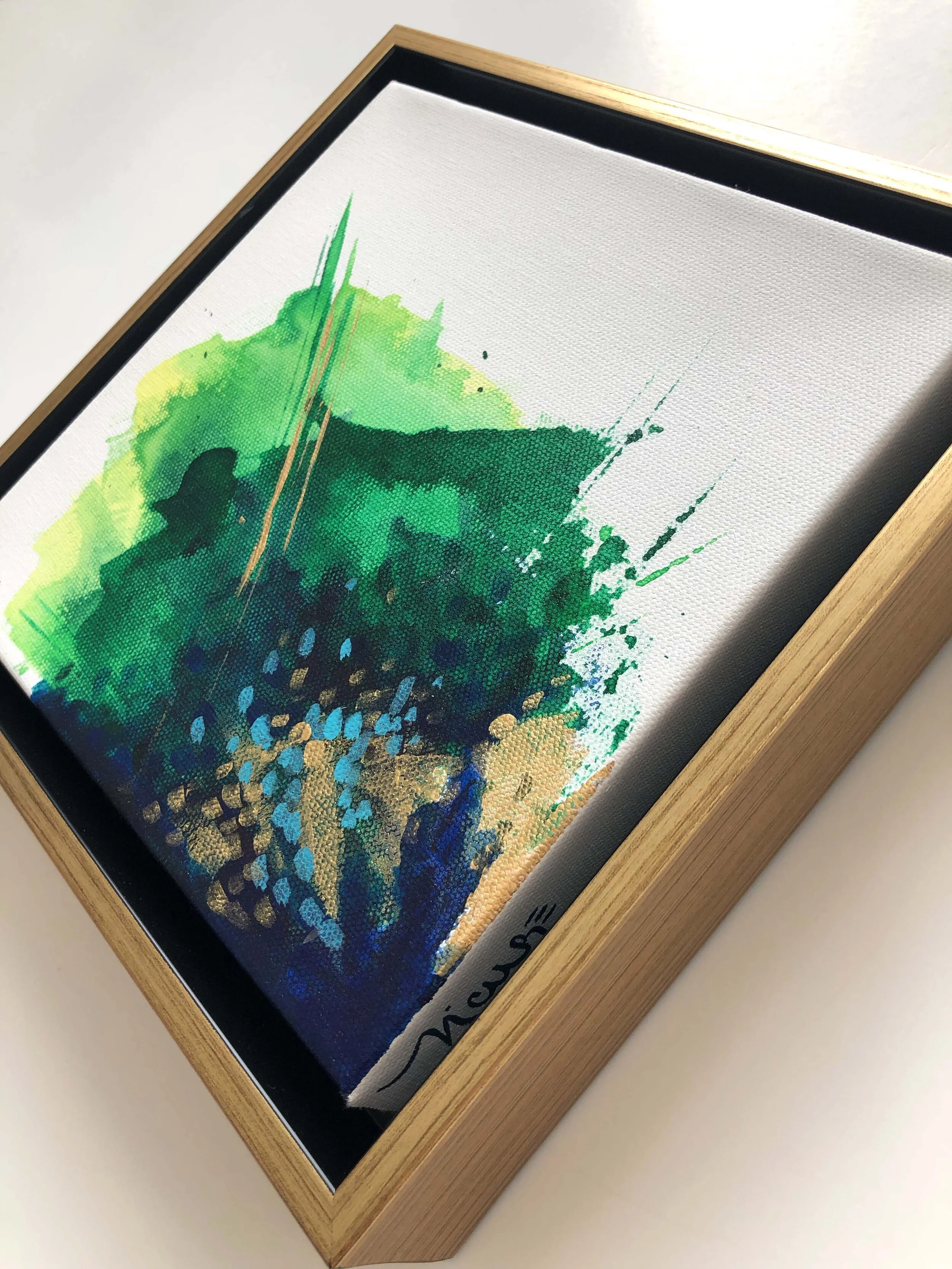 Green Eyes (Diptych) — Fine Art by Nicolle Cure